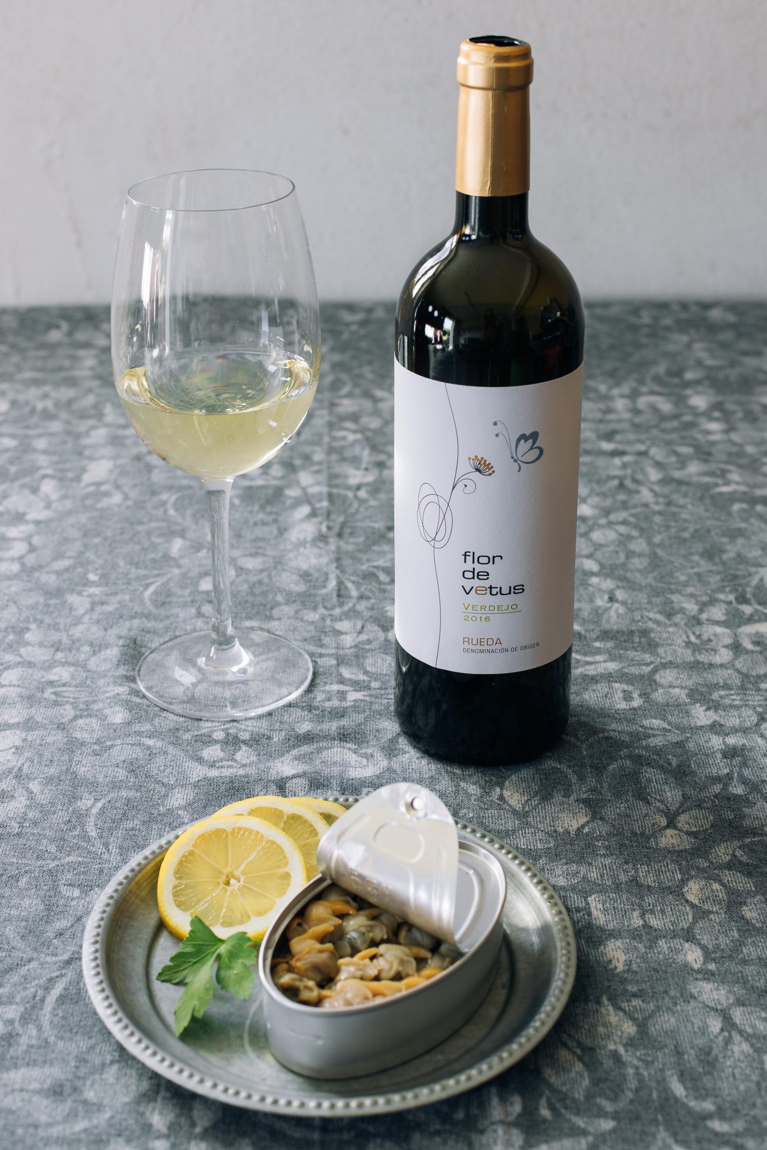 Vin blanc Flor de Vetus Verdejo 2016, de la région AOP Rueda.