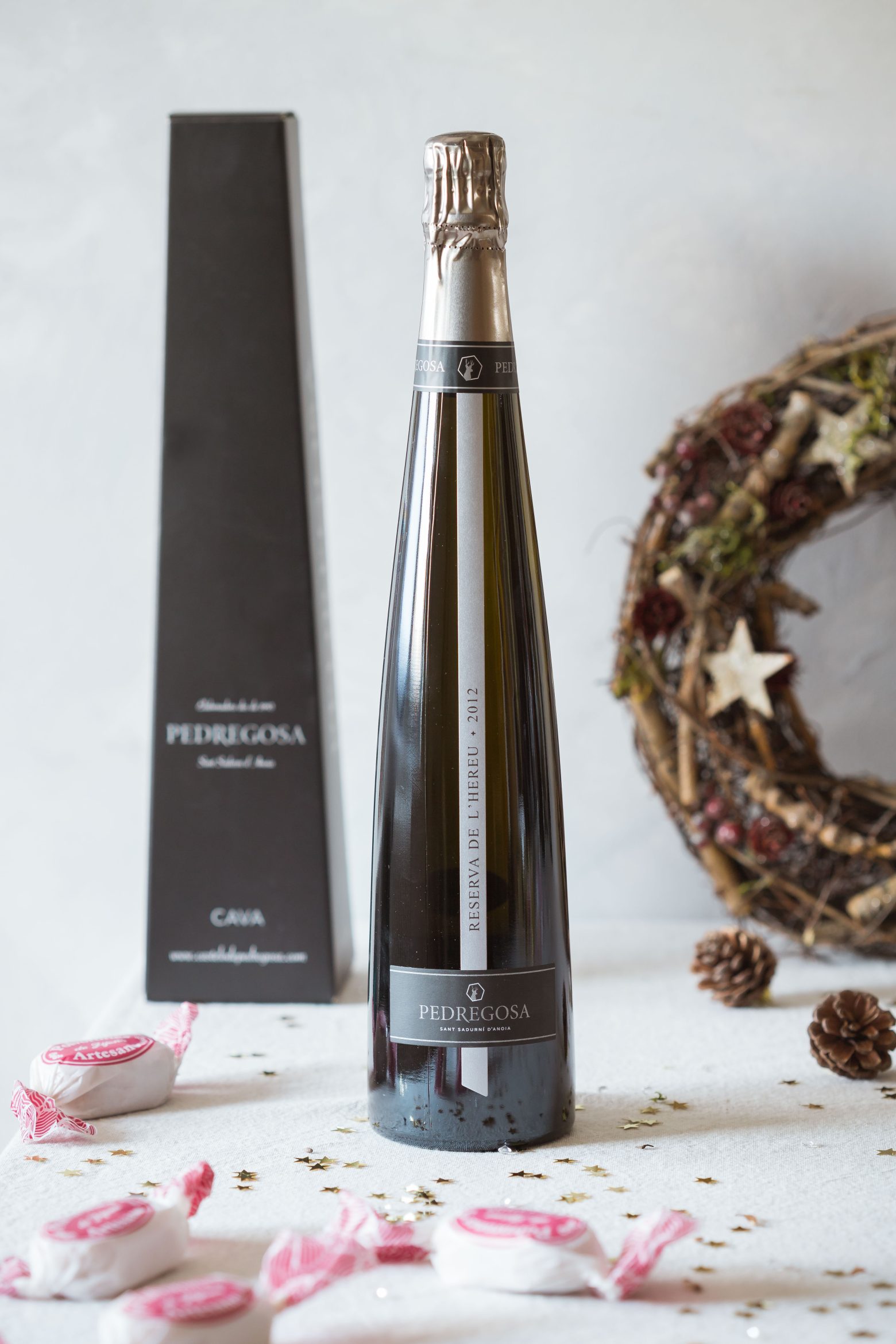 Bouteille de cava Pedregosa Reserva de L'Hereu millésimé 2012.