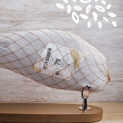 Jambon ibérique Bellota Don Bardem emballé dans un filet doré