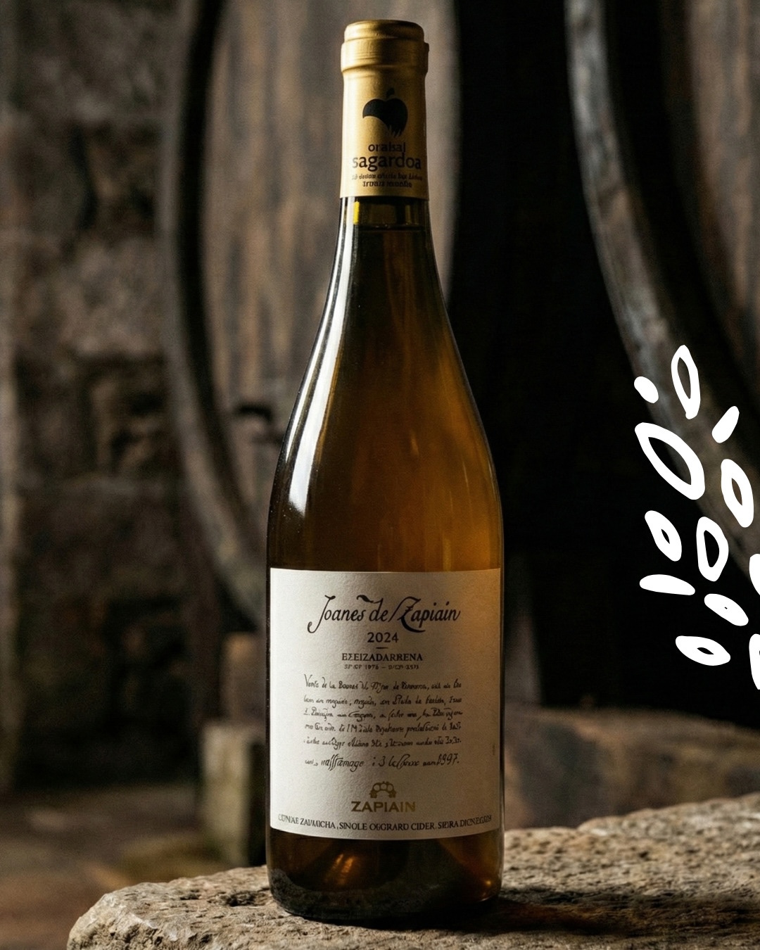 Bouteille de cidre basque Joanes de Zapiain cuvée parcellaire