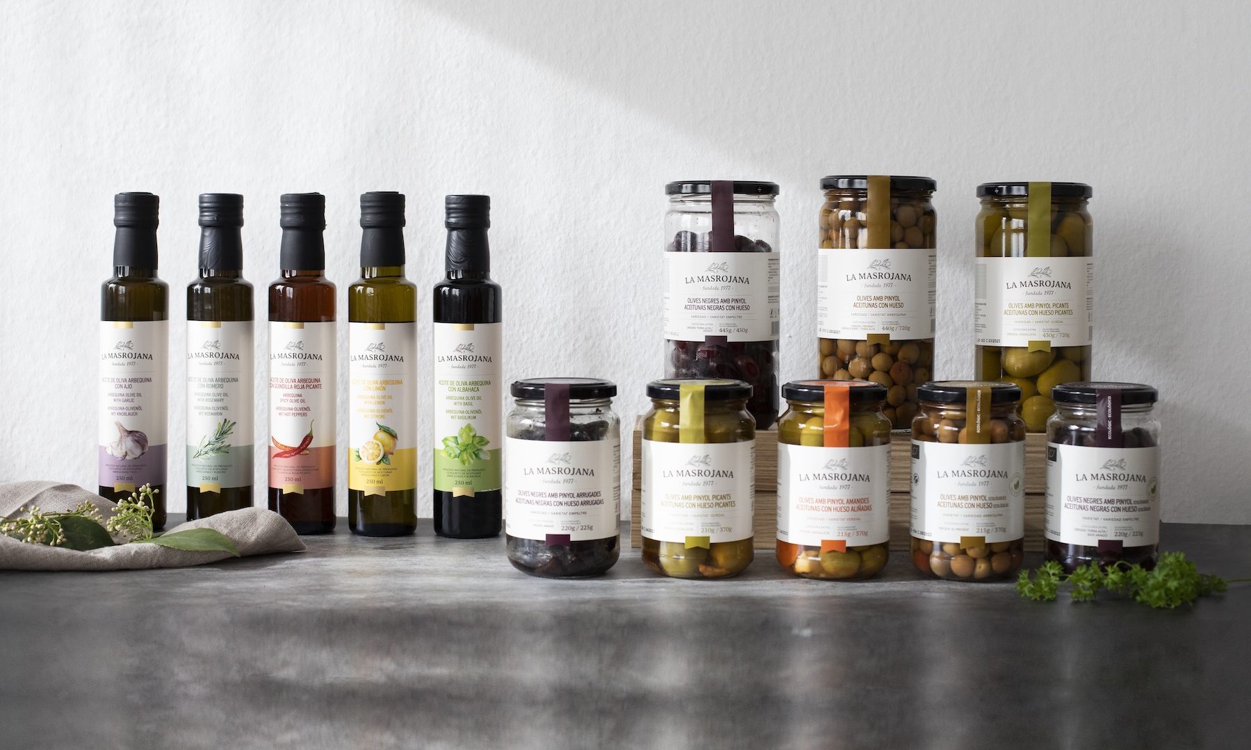 huiles d’olive infusées et olives artisanales La Masrojana