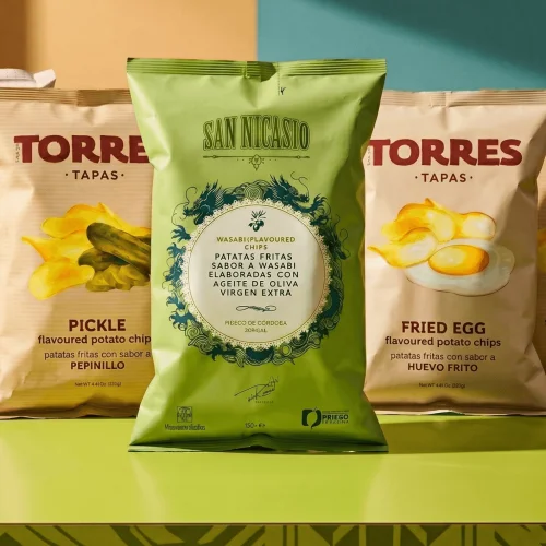 Chips Torres chorizo et chips wasabi San Nicasio disponibles chez Evootrade
