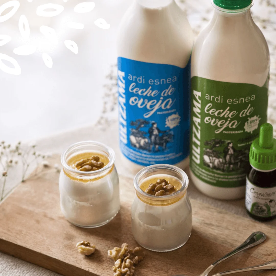 Desserts artisanaux réalisés à partir de lait de brebis latxa Postres Ultzama